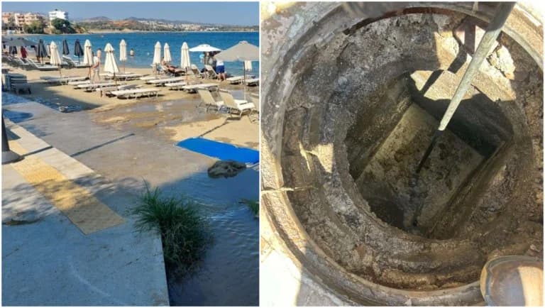 Chania: Sewage on the beach – Causes and responsibilities