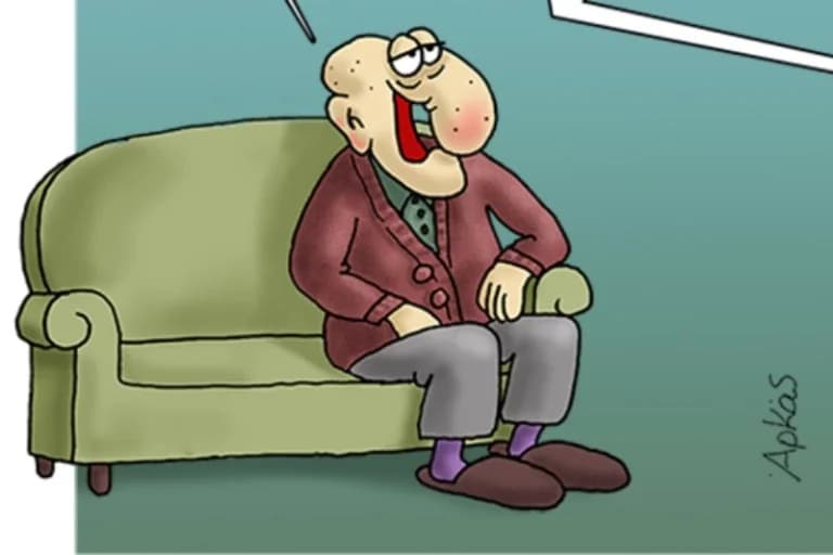 Аркас: Карикатура об отношениях «Любовь-Ненависть» и пенсионных выплатах