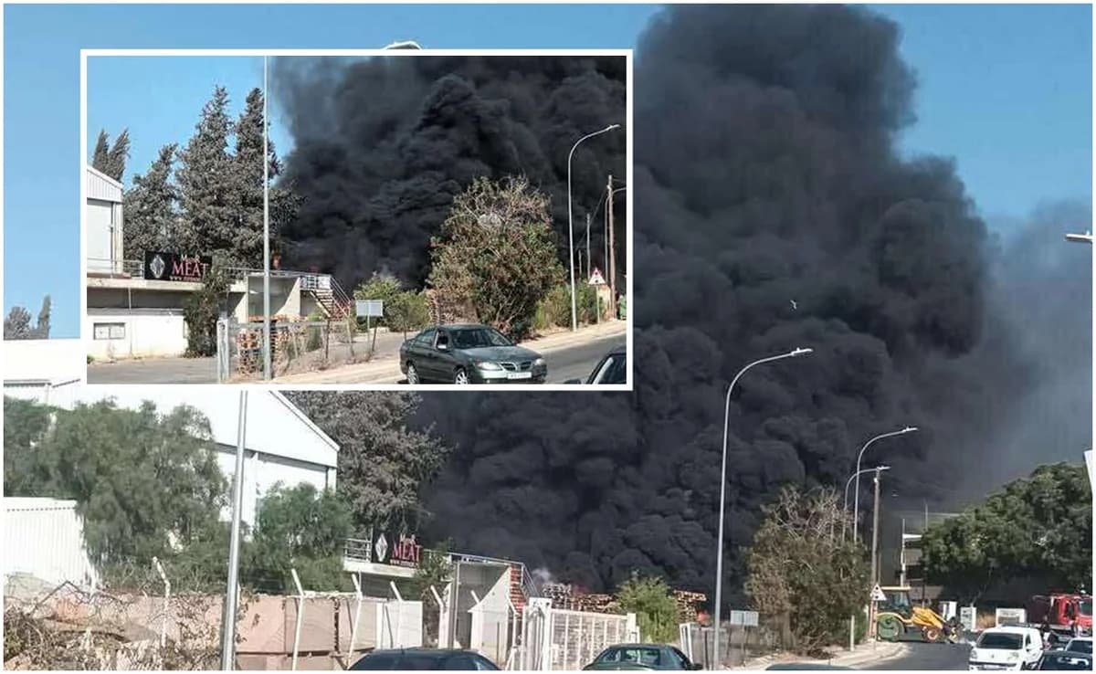 שריפה במפעל בניקוסיה: נמנע נזק גדול באזור סופאז