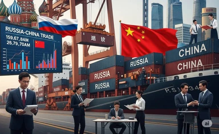 Desaceleración del comercio entre China y Rusia