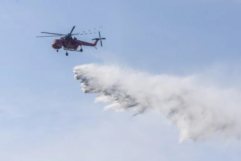 Arcadia: Incendio forestal en la zona de Vaskina