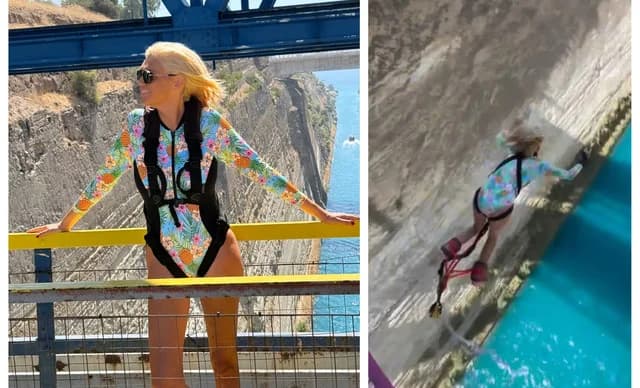 Σάσα Σταμάτη: Bungee jumping στον Ισθμό της Κορίνθου