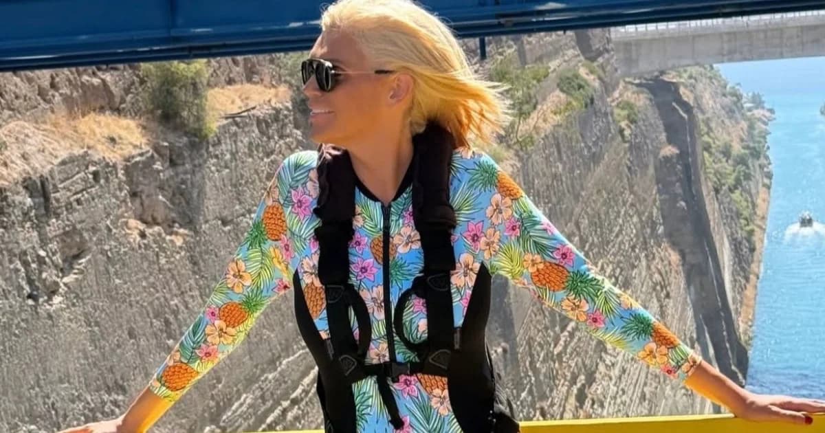 Σάσα Σταμάτη: Έκανε Bungee jumping στον Ισθμό της Κορίνθου