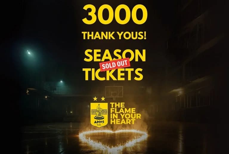 Aris BC: Season Tickets Sold Out for the 2024-2025 Season