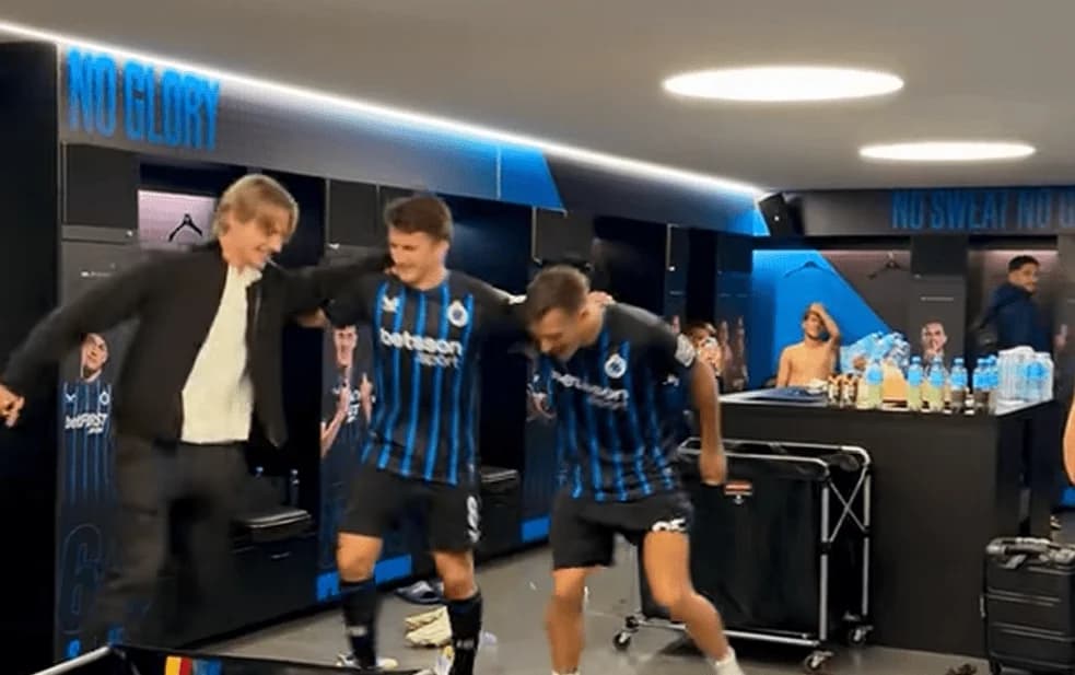 Tzolis dances syrtaki after Club Brugge's Champions League triumph (video)