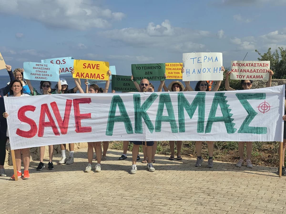 Protest für den Schutz von Akamas: "Zement ist keine Entwicklung"