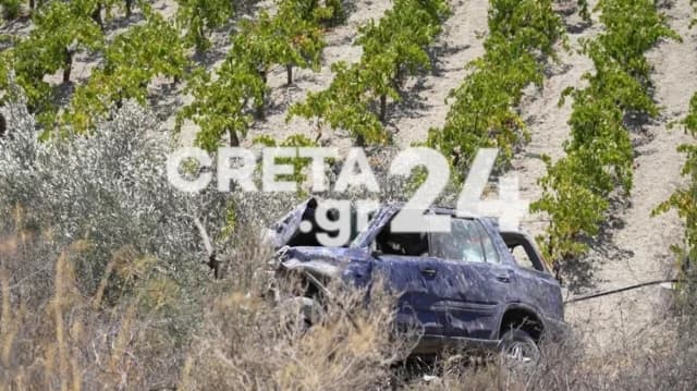 Tragödie in Heraklion: Älterer Mann stirbt, nachdem Auto in Schlucht stürzt