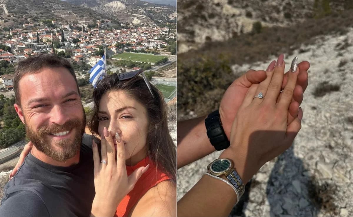Stefanos Michail und Natali Kater enthüllen Verlobungsring vor der Hochzeit