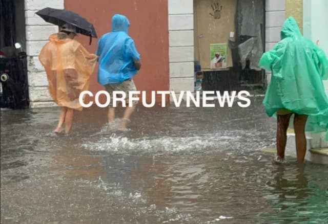 Непогода вызвала проблемы на Корфу, в Гревенах и Козани