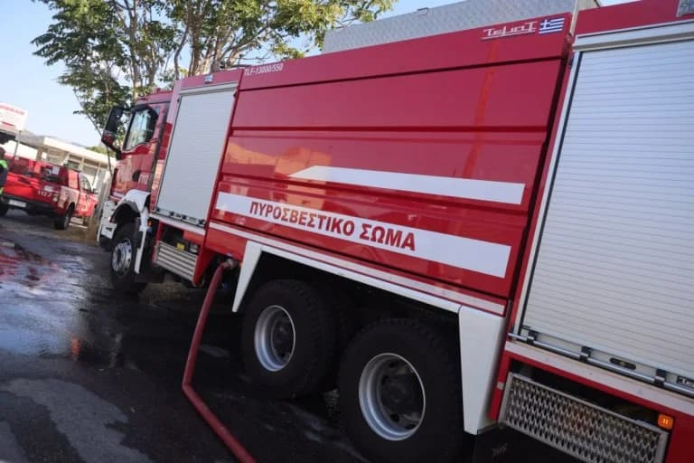 莱斯沃斯岛发生火灾：靠近米蒂利尼 - 灭火行动