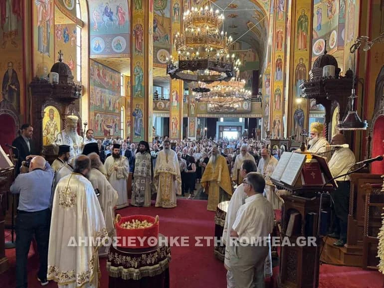 Панихида и погребение митрополита Китийского Никодима Милонаса