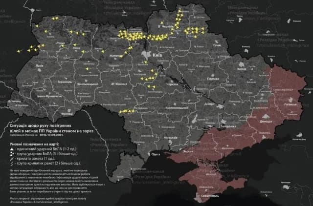 Russische Drohnen greifen die Ukraine an, Alarm in Polen