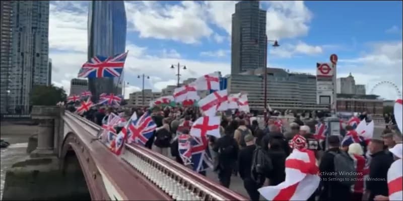 Massive Kundgebungen in London nach dem Mord an Charlie Kirk