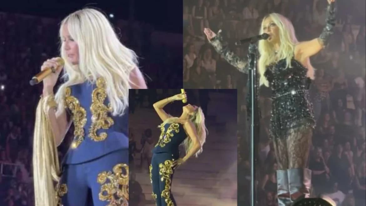 Anna Vissi: Impresionantes trajes de Dolce & Gabbana en el concierto de Kallimarmaro