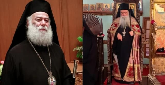 Patriarch von Alexandria gratuliert Abt Simeon vom Sinai-Kloster