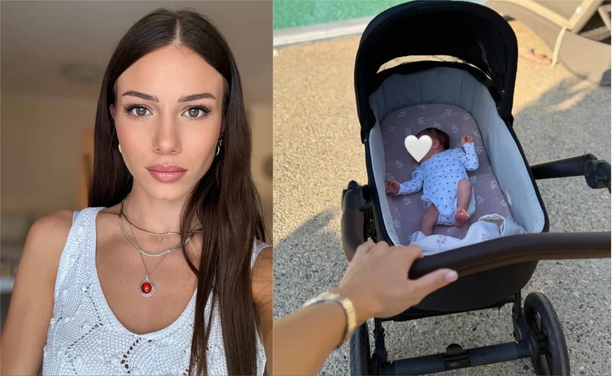 Simoni Christodoulou: Tierno momento con su hija de 3 semanas