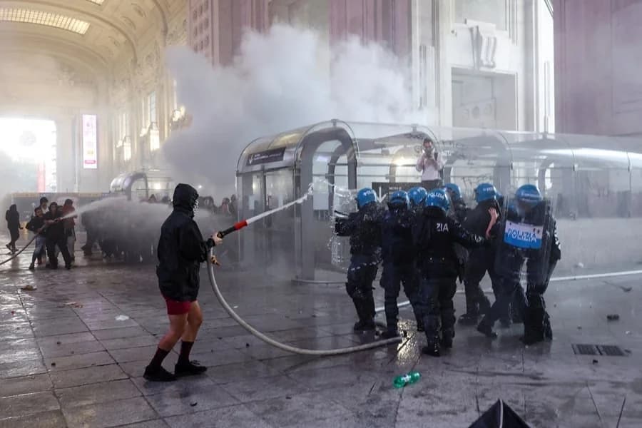 Italy: Clashes in Milan During Gaza Solidarity Protest