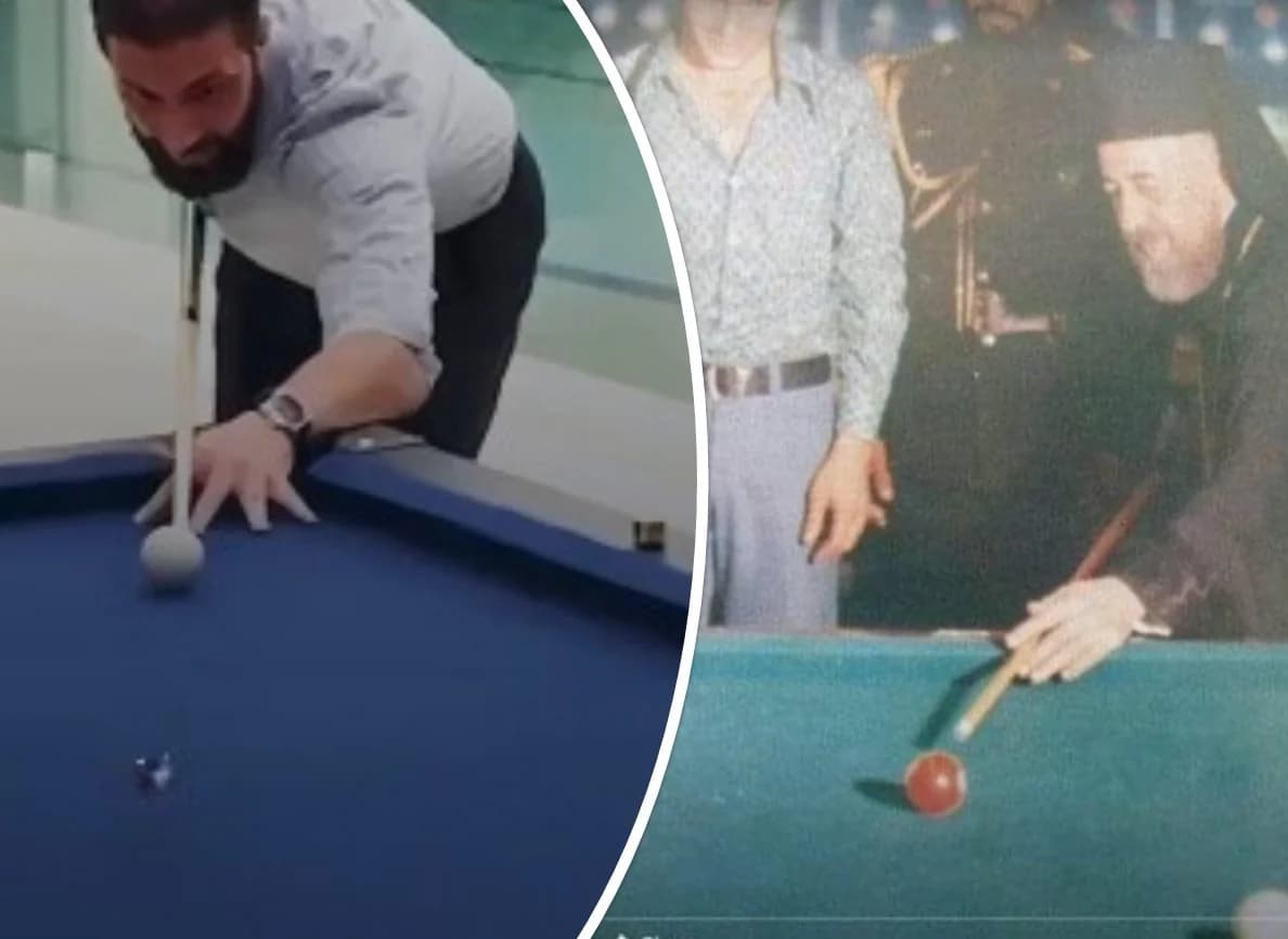 Video Viral de Ahmad al-Sharaa jugando al billar: ¿Como Makarios?