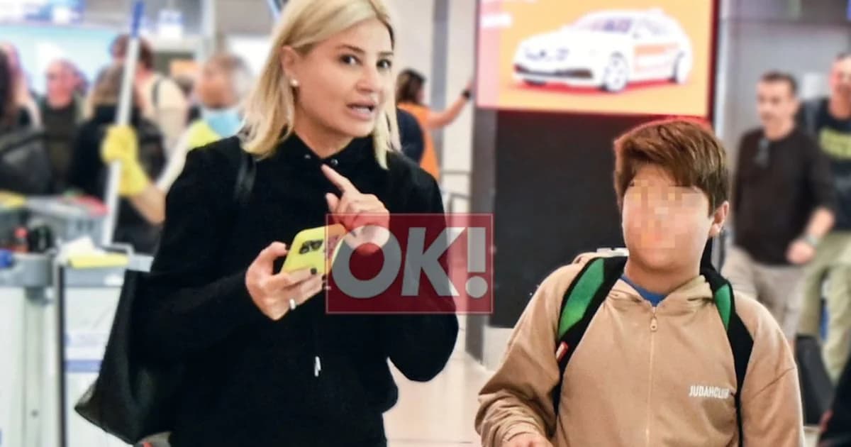 Faye Skorda: Recibió a su hijo Dimitris en el aeropuerto