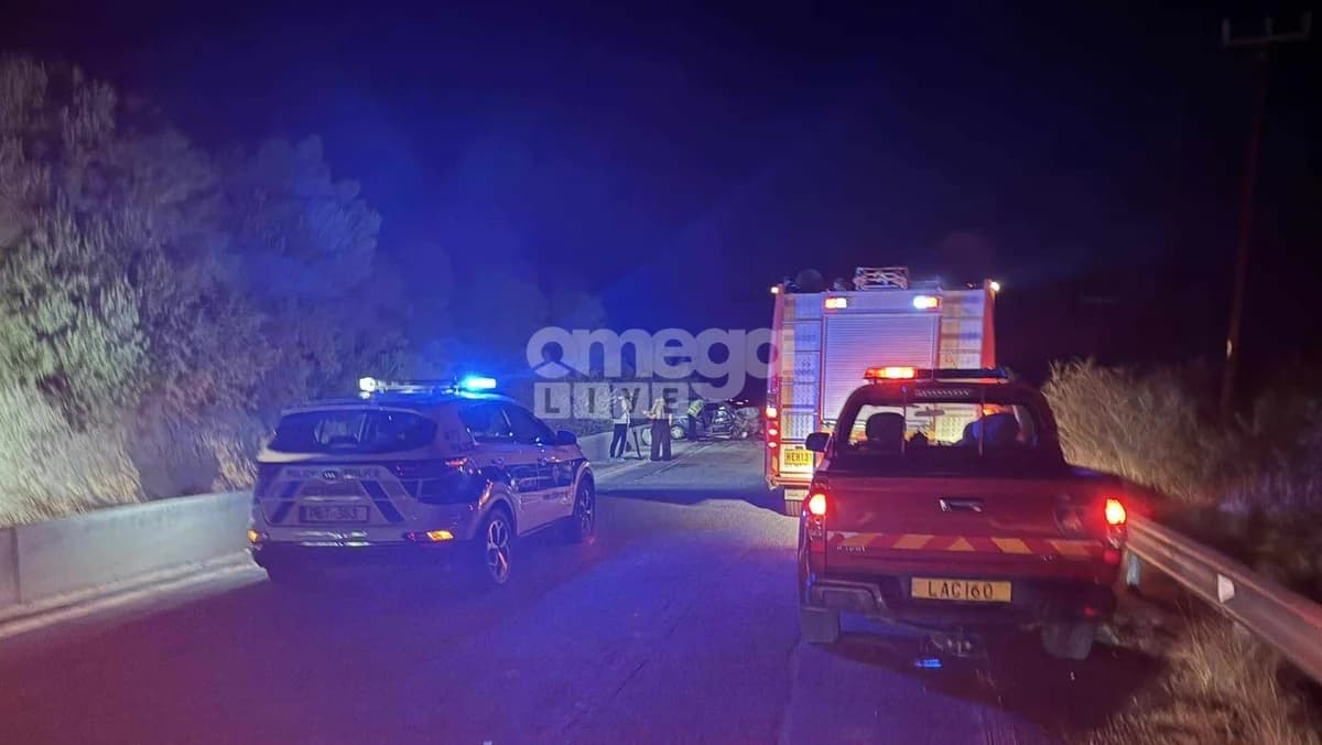 תאונה קטלנית בלימסול: תושבי הכפר התנגשו בכביש Avdimou-Anogyra