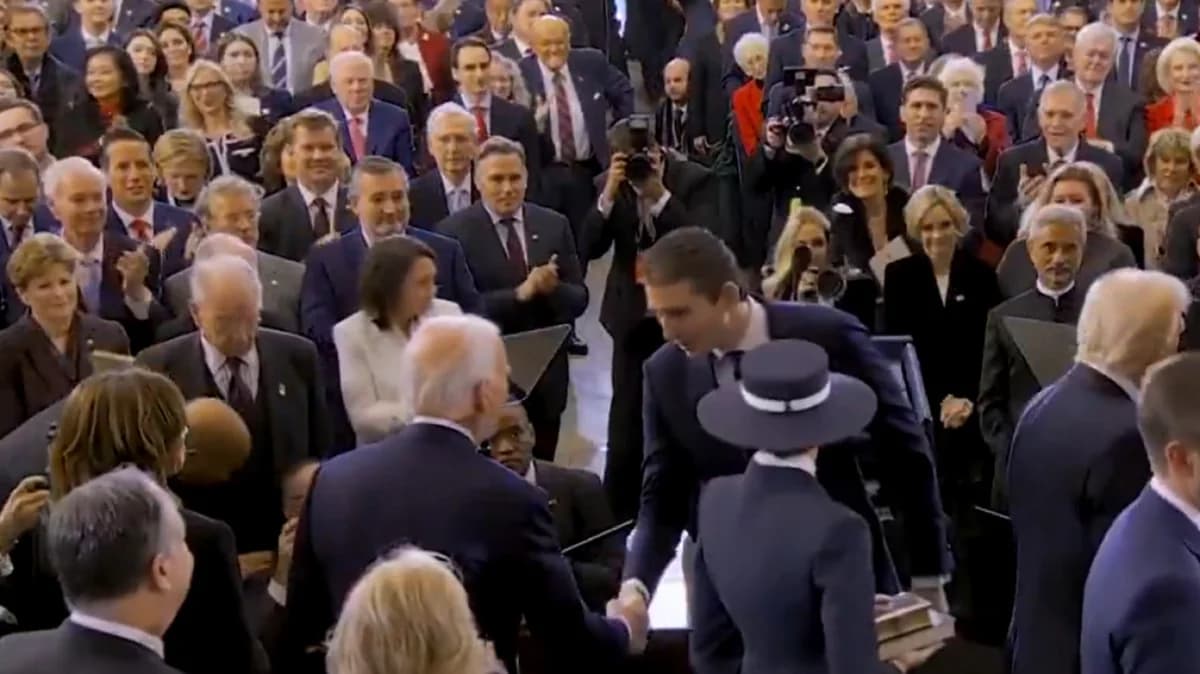 What Did Barron Trump Whisper to Biden at Trump's Inauguration?