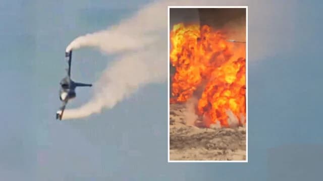 Nuevo video del accidente de un avión de combate en el Dubai Air Show