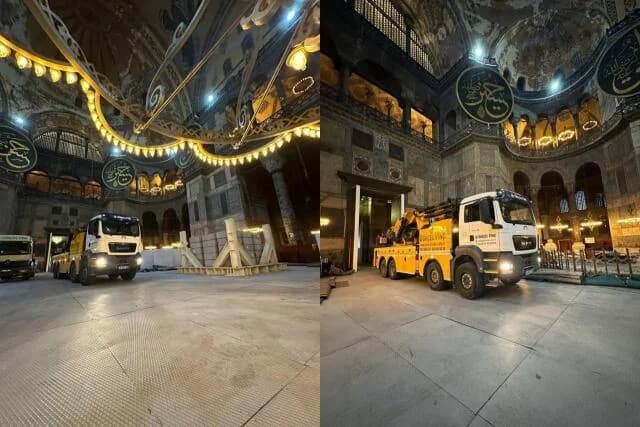 Αγία Σοφία: Ανησυχίες για βαριά οχήματα και προστασία δαπέδου