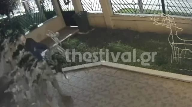 Tesalónica: Roban adornos navideños del patio de una casa – Video