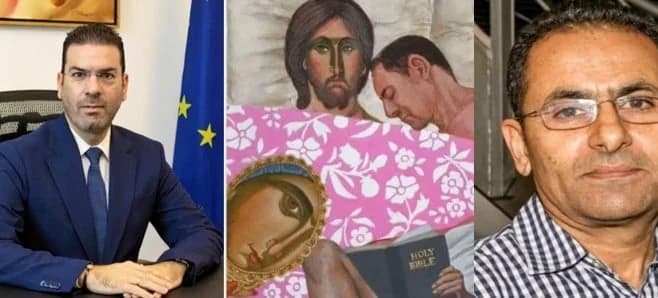 Diplaros über Gabriels Gemälde: "Blasphemie, nicht Kunst - es gibt strafrechtliche Verantwortlichkeiten"