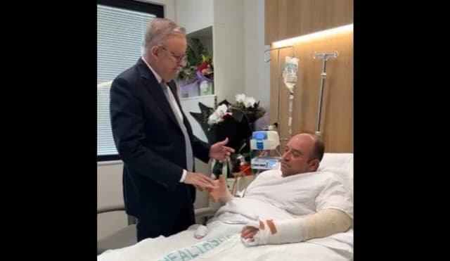Albanese besucht Bondi Beach 'Held' Ahmed al-Ahmed