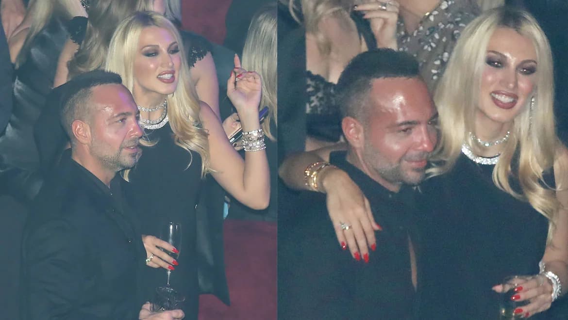 Konstantina Spyropoulou und Vasilis Stathokostopoulos genießen einen Abend im NOX