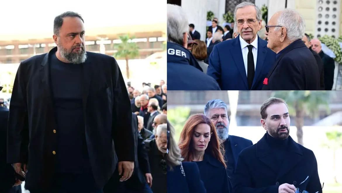 Vangelis Marinakis: Luto en el funeral de su madre, Irene Marinakis