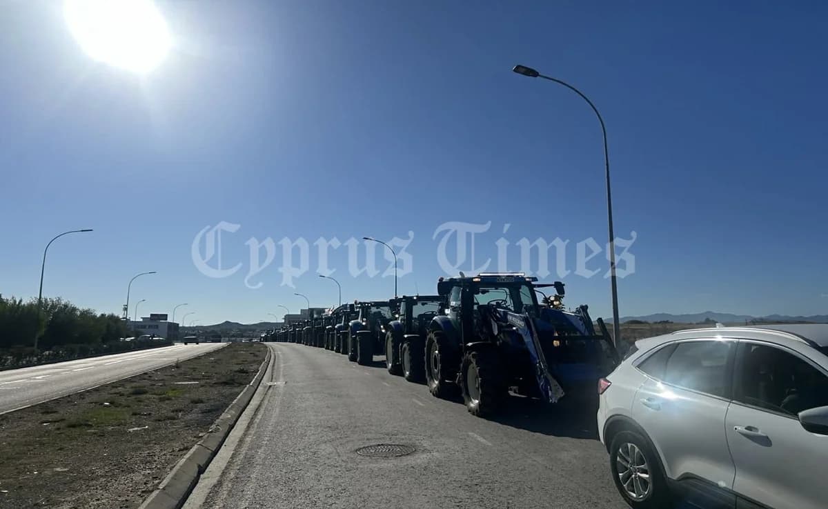 Κυκλοφοριακή συμφόρηση στη Λευκωσία λόγω κινητοποίησης αγροτών