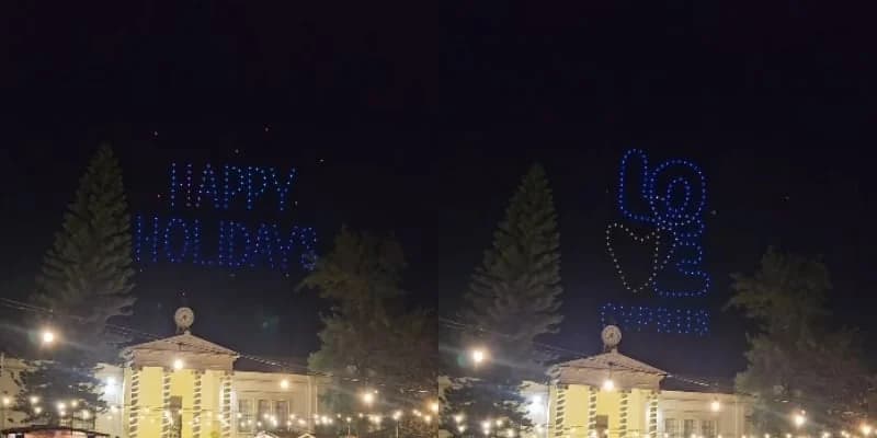 Spektakuläre Drohnen-Lichtshow in Lefkara