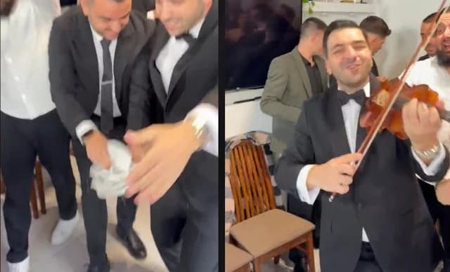 Charis Papatheocharous: Rompió platos en su boda (Video)