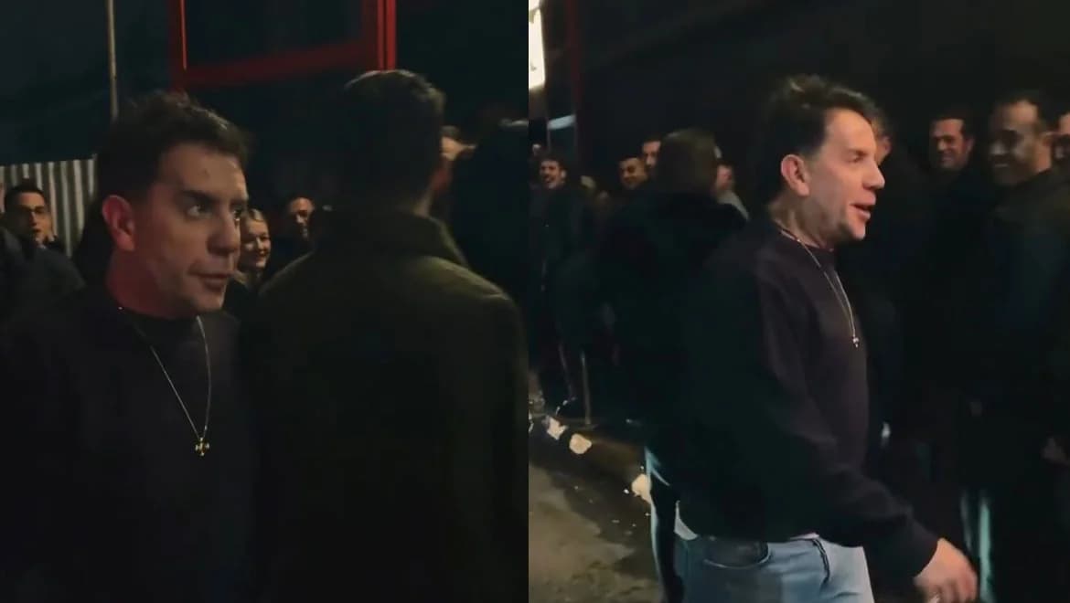 Giorgos Mazonakis: Grüßt Fans vor Nachtclub
