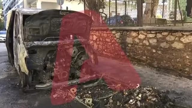 Kaisariani: Arson Attack on Delivery Company – Seven Vehicles Destroyed