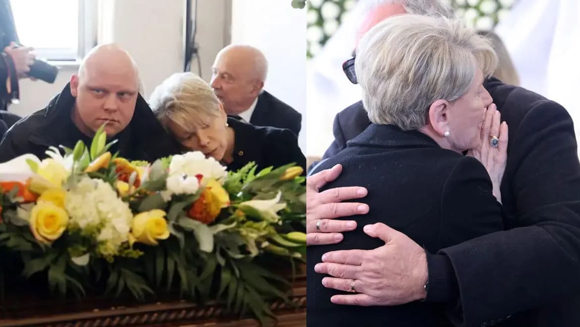 Sylva Akrita: Luto en el funeral – Elena Akrita devastada