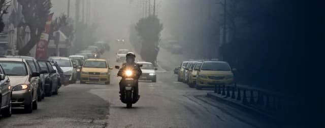 New Year's Eve with temperature drop and snow in Parnitha
