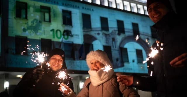 Bulgarien feiert Neujahr und Euro-Einführung