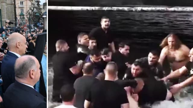 Флорина: Потасовка из-за Святого Креста в присутствии Дендиаса