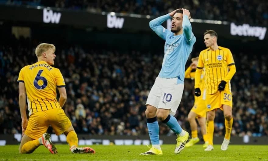Brighton ringt Manchester City Unentschieden ab: Titelrennen spitzt sich zu