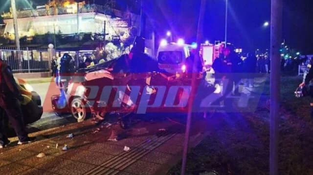 Смертельная автомобильная авария в Патрах: двое погибших после того, как автомобиль съехал с курса