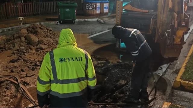 Melissia: Restablecido el tráfico en la Avenida Dimokratias tras el colapso de la carretera
