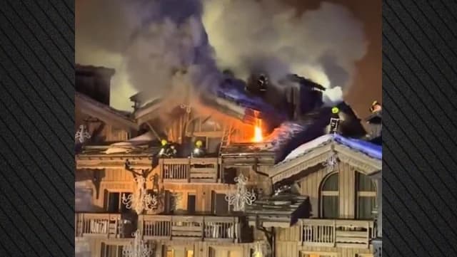 Feuer in Luxushotel in den französischen Alpen, Courchevel