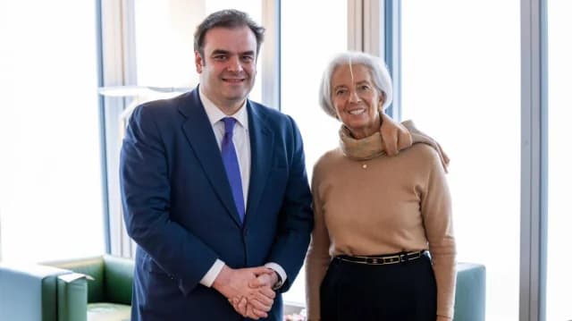 Συνάντηση Πιερρακάκη - Λαγκάρντ για την ενίσχυση της Ευρωζώνης
