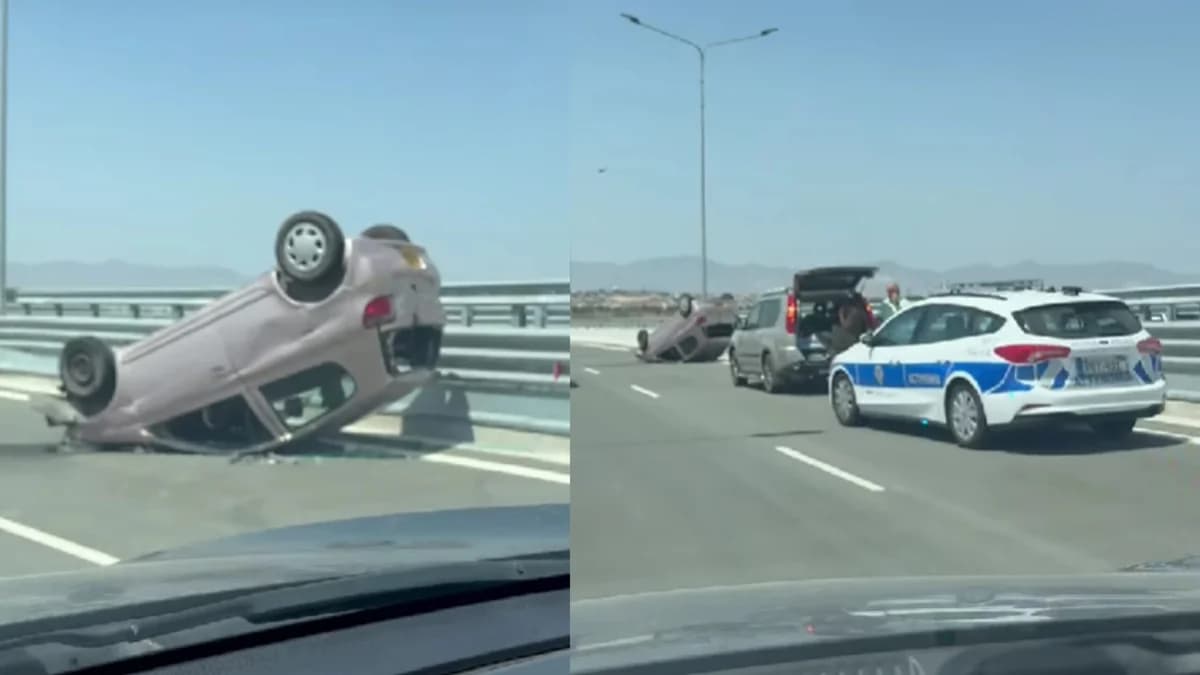 尼科西亚环城公路车辆倾覆