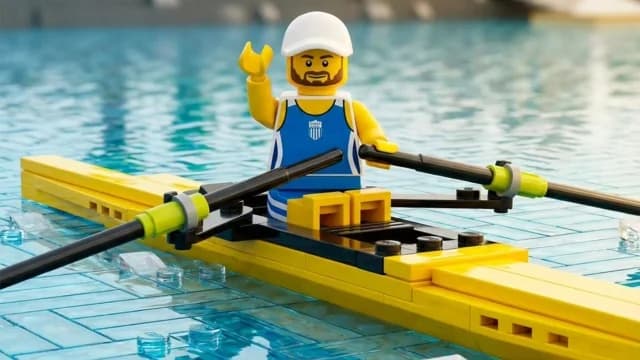 Stefanos Ntouskos wird zum LEGO-Männchen für den LEGO-Welttag