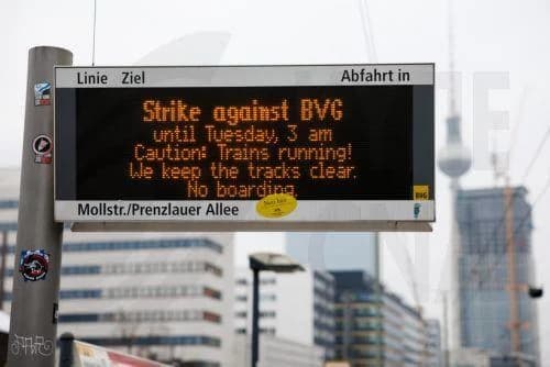 Huelga de transporte público afecta a millones de pasajeros en Alemania
