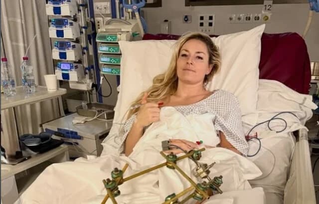 Lindsey Vonn: Foto desde el hospital tras la cirugía